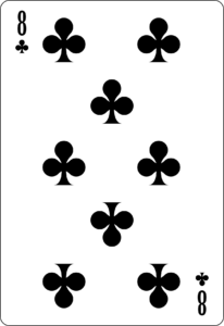 8 trèfle carte poker
